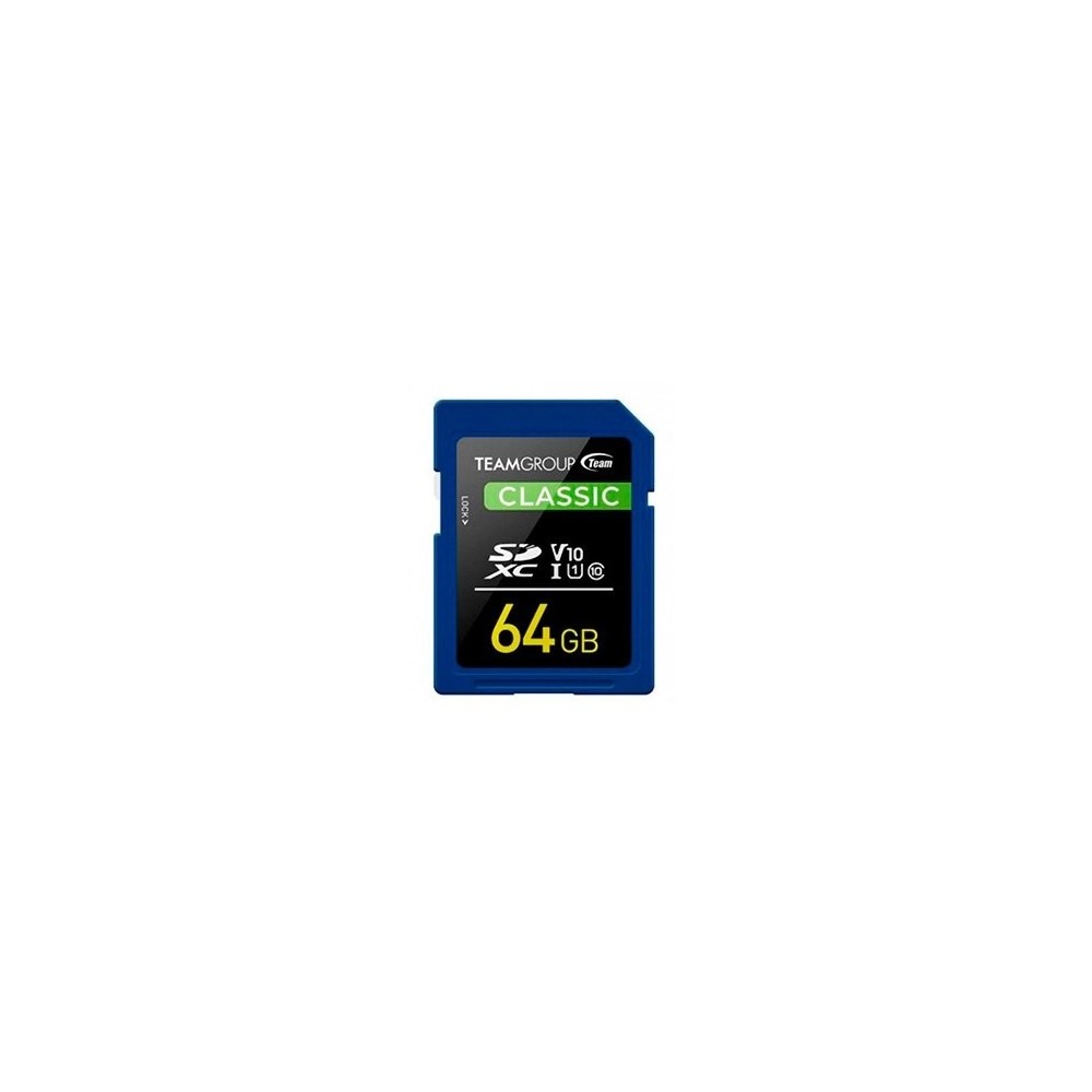 MEM SDXC 64GB TEAMGROUP UHS-I/U1 CL10 / V10 / 1(U1) / R: 80MB/s W:15MB/s TSDXC64GIV1001