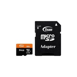 MEM MICRO SDXC 64GB TEAMGROUP UHS-I/U CL10 / ADAPTER/ R: 80MB/s W:15MB/s TUSDX64GUHS03