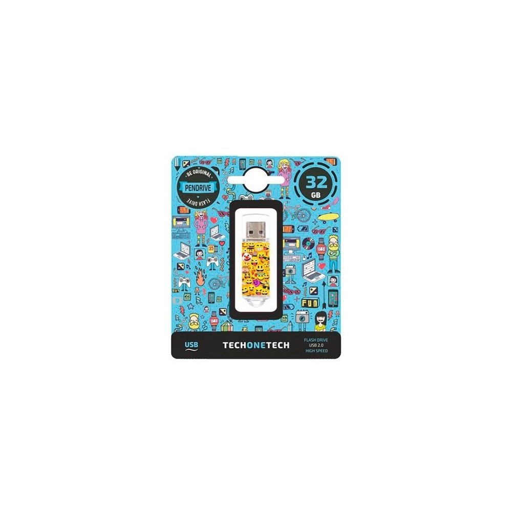 PENDRIVE 32GB TECH ONE TECH EMOJITECH EMOJIS