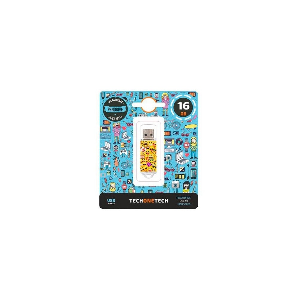 PENDRIVE 16GB TECH ONE TECH EMOJITECH EMOJIS