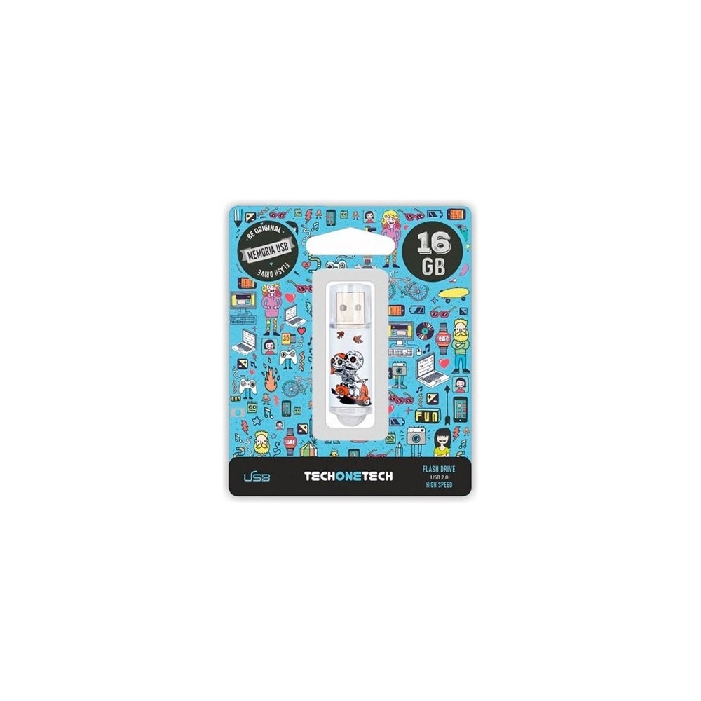 PENDRIVE 32GB Tech One Tech SKULL BIKE