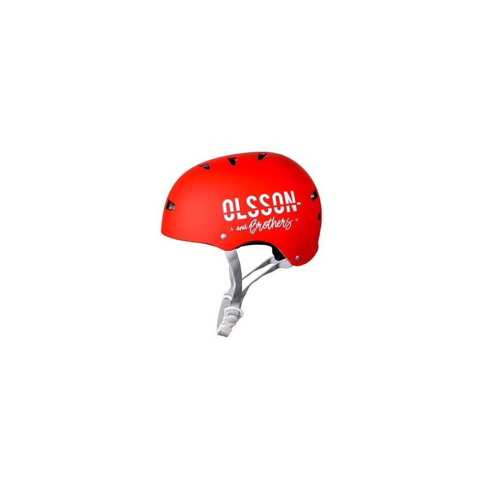 CASCO OLSSON TALLA S/M NIÑO ROJO