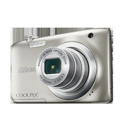 NIKON CAMERA COOLPIX A100 SILVER+SELFIE STICK+CASE 20,1 MPX/LCD 2,7 /ZOOM 5X/HD 999A100S1