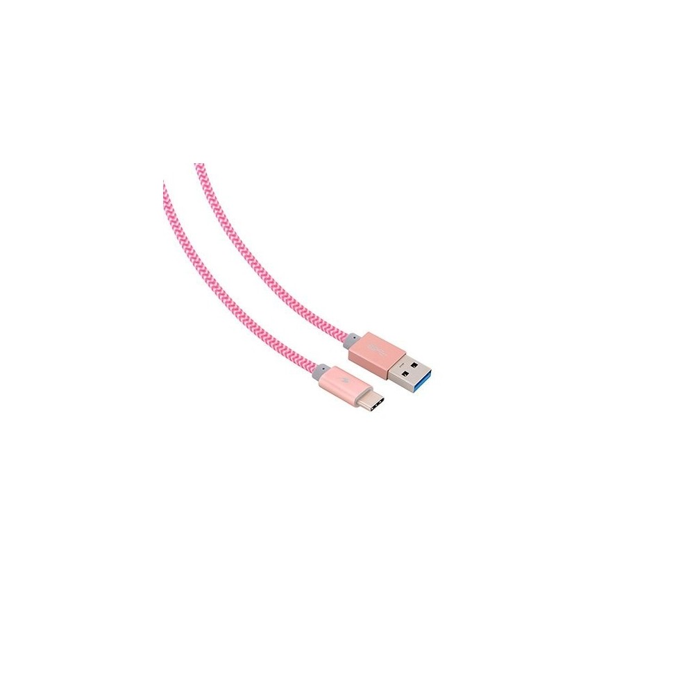 CABLE USB (A) USB-TYPE-C Bluestork TRENDY ROSA