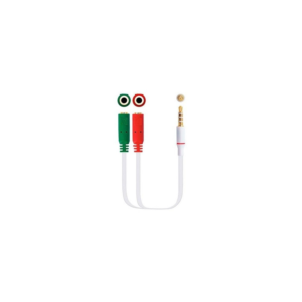 CABLE AUDIO 1XJACK-3.5 TO 2XJACK-3.5 0.2M NANOCABLE