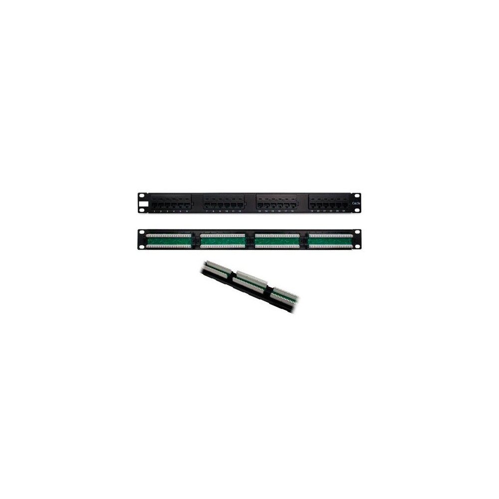 PHASAK 1U RACK TRANSFER PANEL 24P CAT5 24P