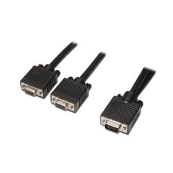 AISENS VIDEO ADAPTER 2XSVGA HDB15 45CM BLACK