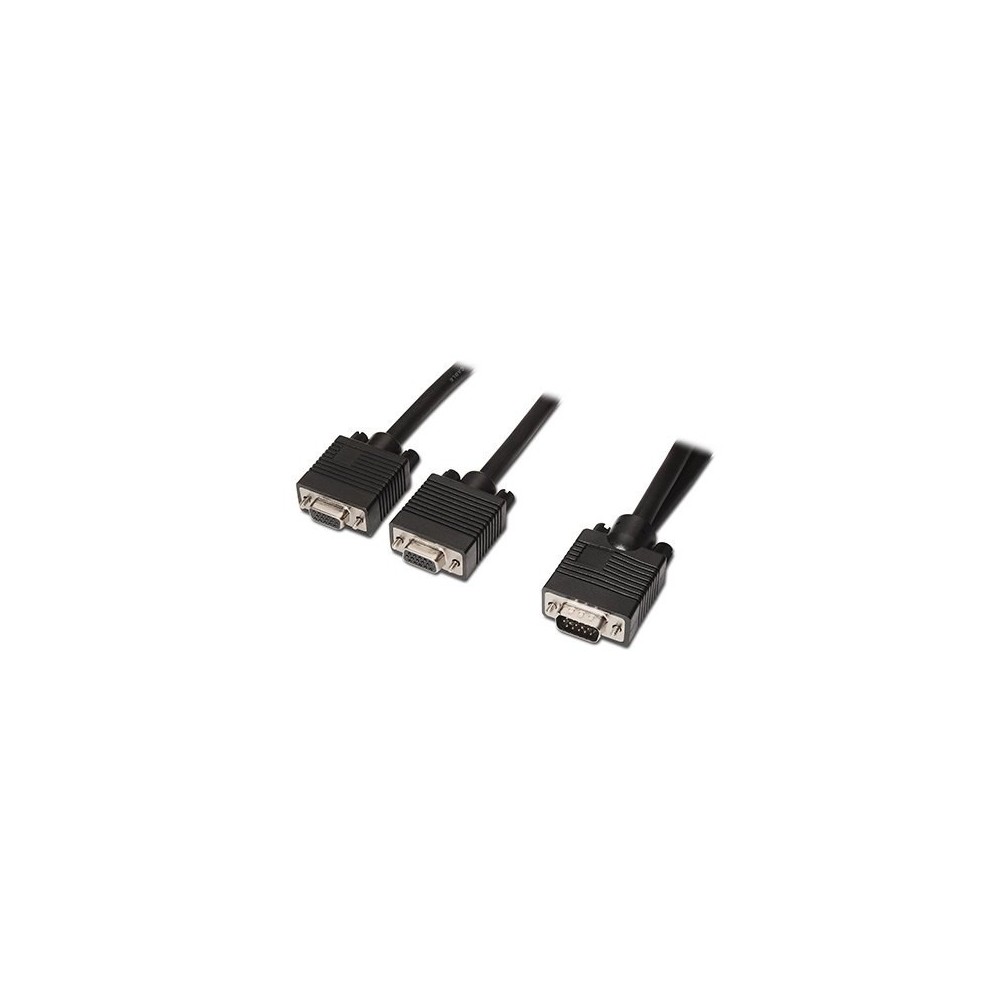 AISENS VIDEO ADAPTER 2XSVGA HDB15 45CM BLACK