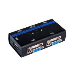SWITCH KVM VGA AISENS + BLACK CABLE