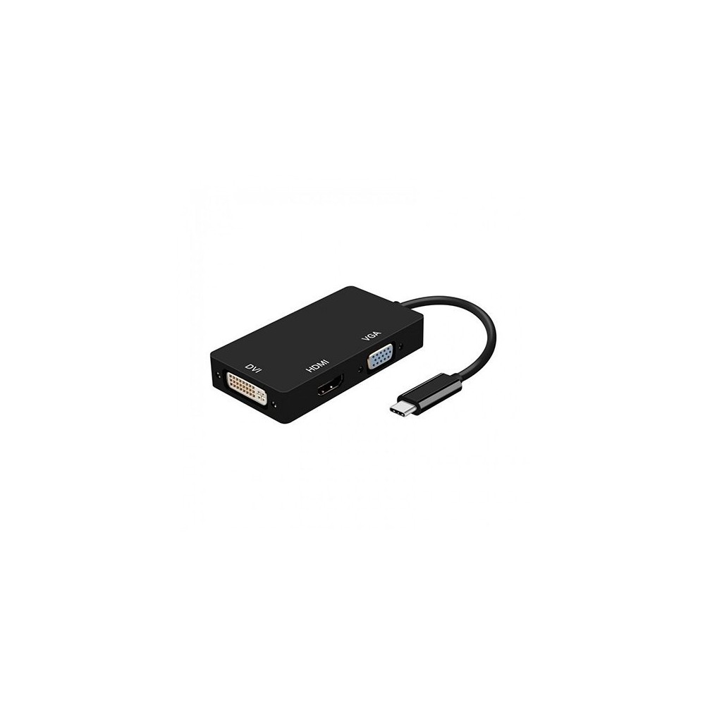 USB ADAPTER-C-TO-DVI/HDMI/VGA Aisens BLACK
