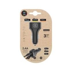 CARGADOR DOBLE MECHERO COCHE TECH ONE TECH