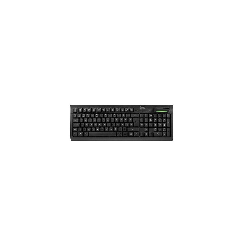 1LIFE KEYBOARD CARD READER BLACK USB