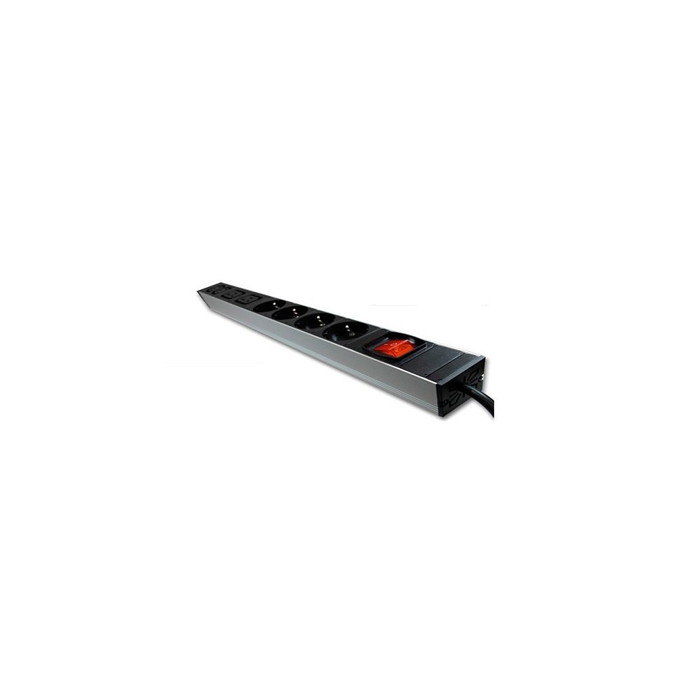 PHASAK 6 SOCKETS 1U RACK WITH SWITCH