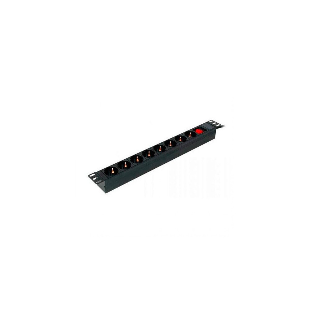 PHASAK 8 SOCKETS 1U RACK WITH SWITCH
