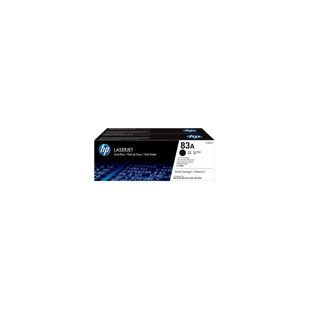 HP ORIGINAL TONER LASERJET 83A BLACK PACK-2 CF283AD